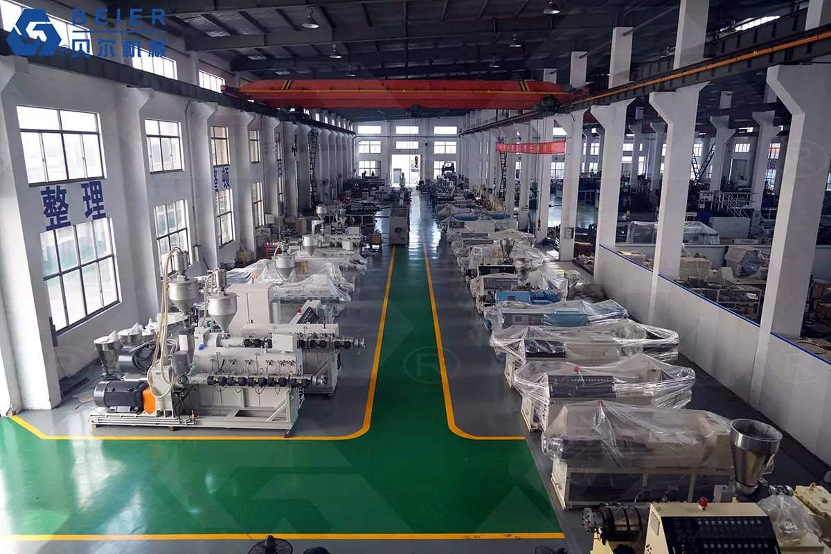 The principle of extrusion for PE pipe production line?